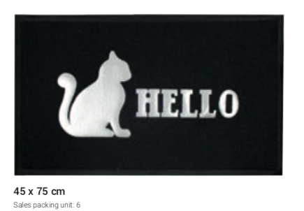 Rectangular Hello Cat Door Mat